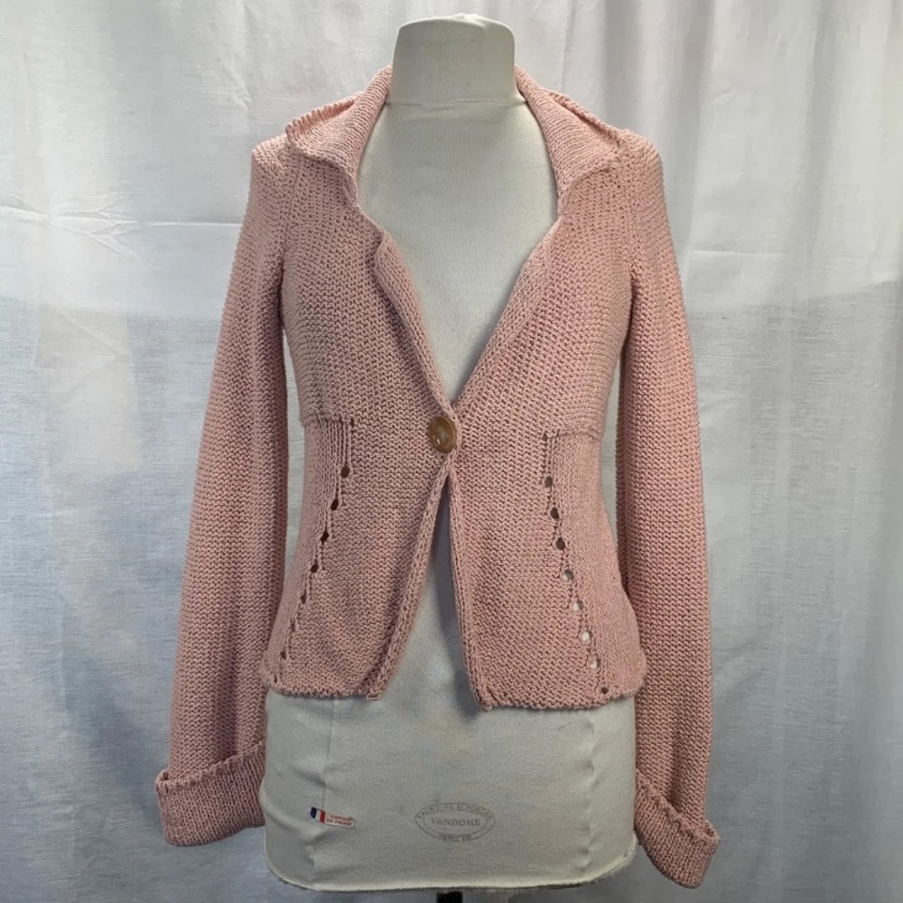 Pink knit sweater Cardigan